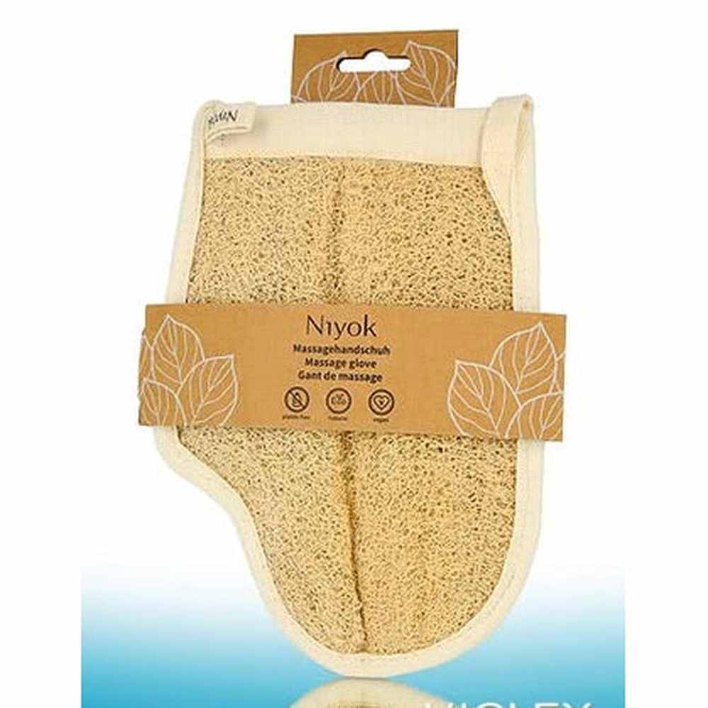 Niyok Massagehandschuh, Luffa & Baumwolle