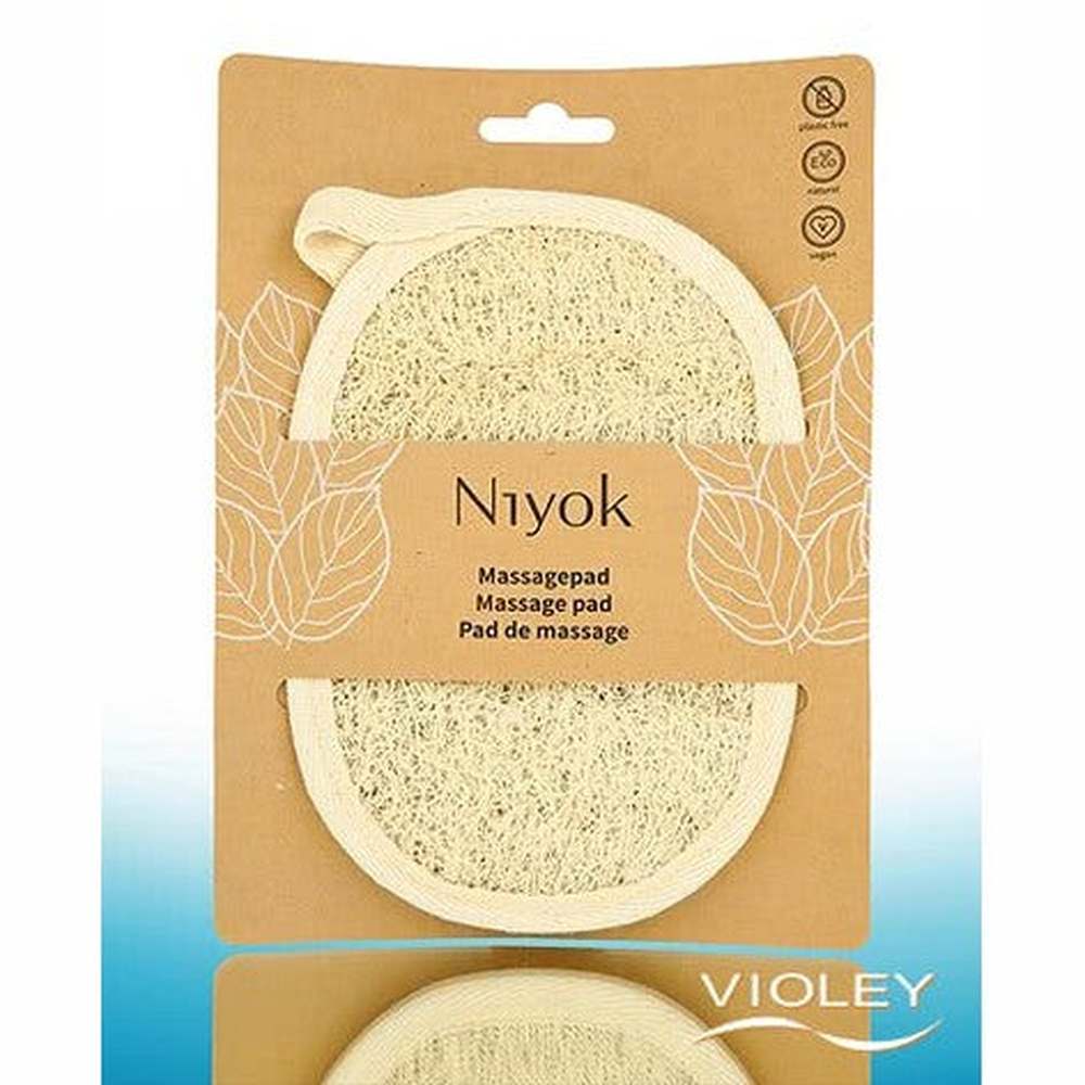 Niyok Massagepad Oval, Luffa & Baumwolle