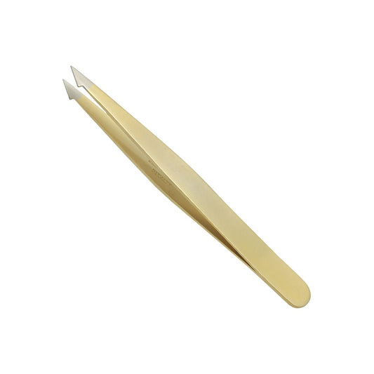 Pinzette 9.5 cm, golden, schräg