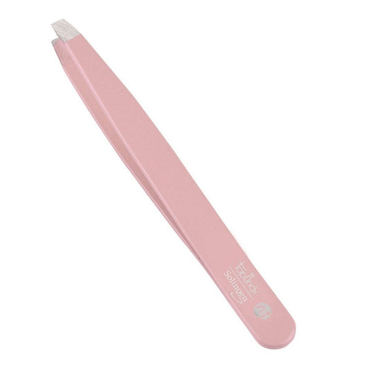 Pinzette, schräg, rostfrei, TopInox, rosa, 9 cm
