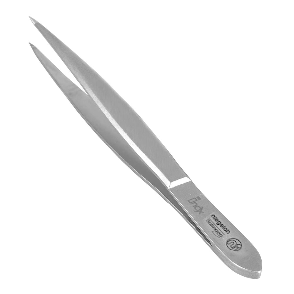 Pinzette, spitz, rostfrei, Inox, 9 cm