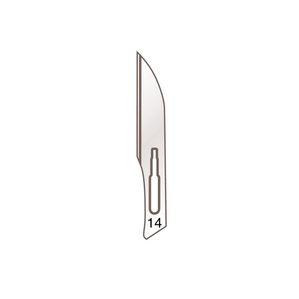 Skalpellklingen Nr. 14 für Griff Nr. 3 – Karbonstahl
