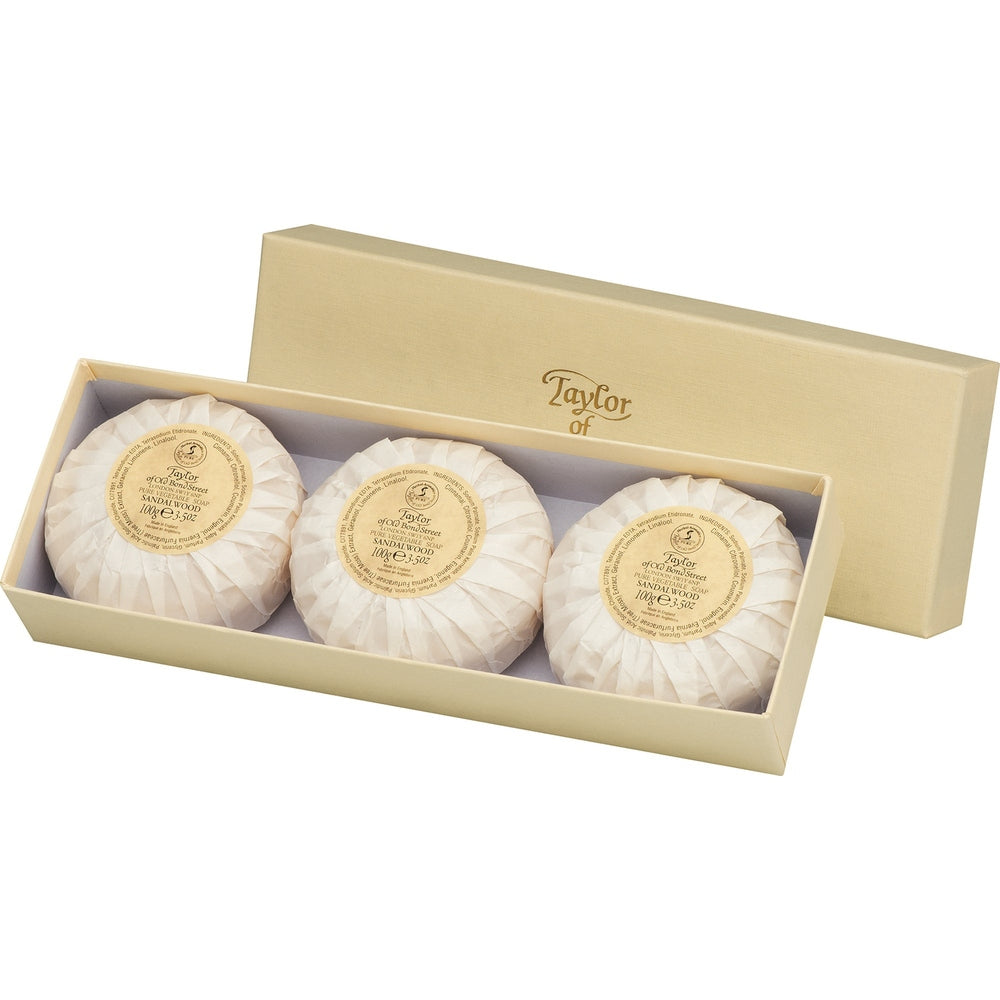 Taylor of Old Bond Street Geschenkset 3 Handseifen Sandalwood 3x100 g