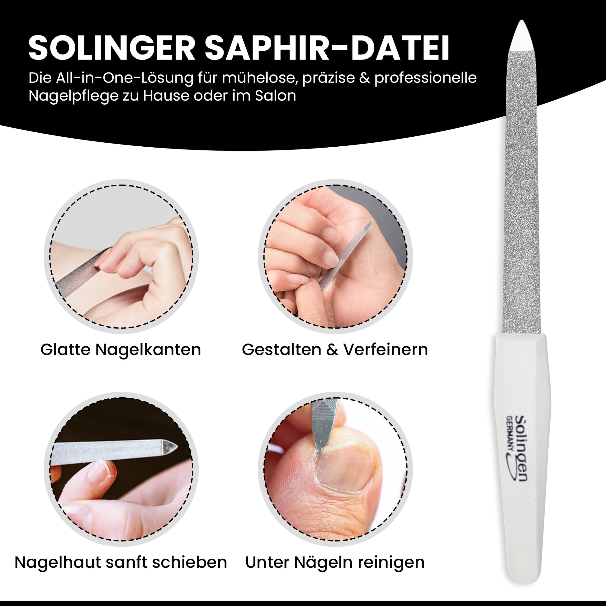 Nagelfeilen Set - 3er Set - Made in Solingen